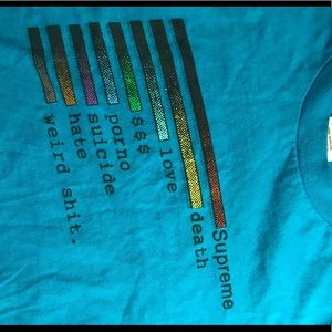 SUPREME cyan chart tee
